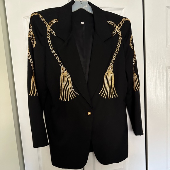 Holiday women’s blazer black and gold excellent condition. 100% wool - Picture 1 of 1